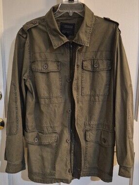 21men Olive Green Military Field Jacket